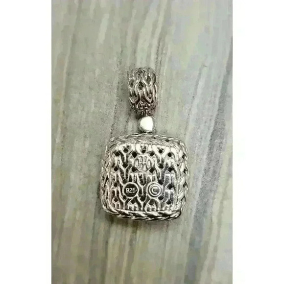 John Hardy Sterling Silver Classic Chain Enhancer with Pave Diamonds - Picture 4 of 8